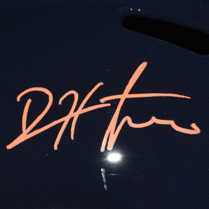 Devin Hester Signed Orange Ink Chicago Bears Speed Full-Size Replica Blue Football Helmet (JSA) - RSA