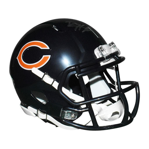 Devin Hester Signed Chicago Bears Speed Mini Replica Blue Football Helmet (JSA) - RSA