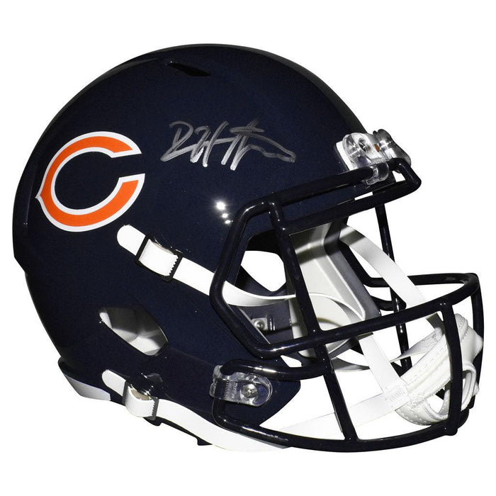 Devin Hester Signed Chicago Bears Speed Full-Size Replica Blue Football Helmet (JSA) - RSA