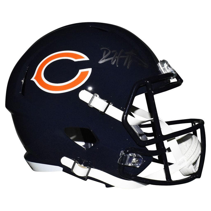 Devin Hester Signed Chicago Bears Speed Full-Size Replica Blue Football Helmet (JSA) - RSA