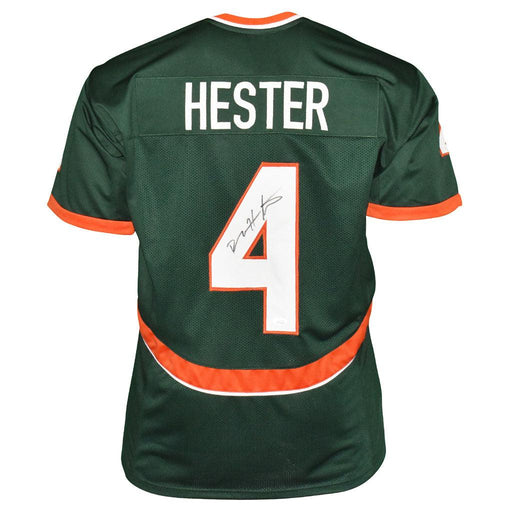 Devin Hester Signed Miami College Green Football Jersey (JSA) - RSA