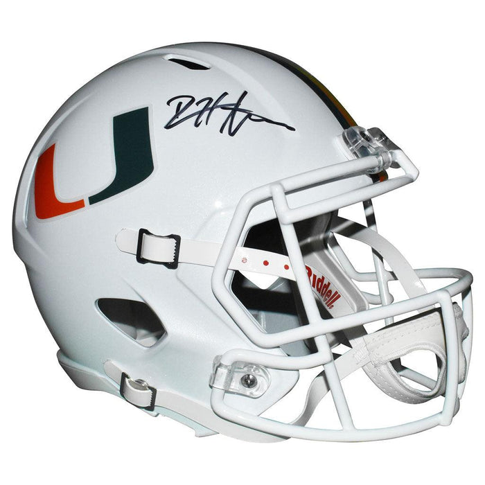 Devin Hester Signed Miami Hurricanes Speed Full-Size Replica White Football Helmet (JSA) - RSA