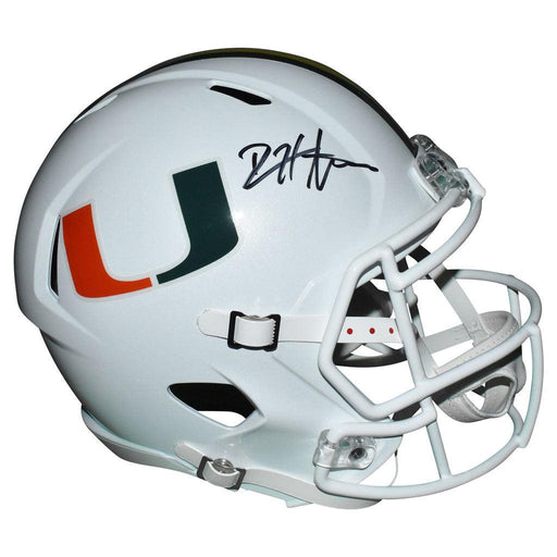 Devin Hester Signed Miami Hurricanes Speed Full-Size Replica White Football Helmet (JSA) - RSA