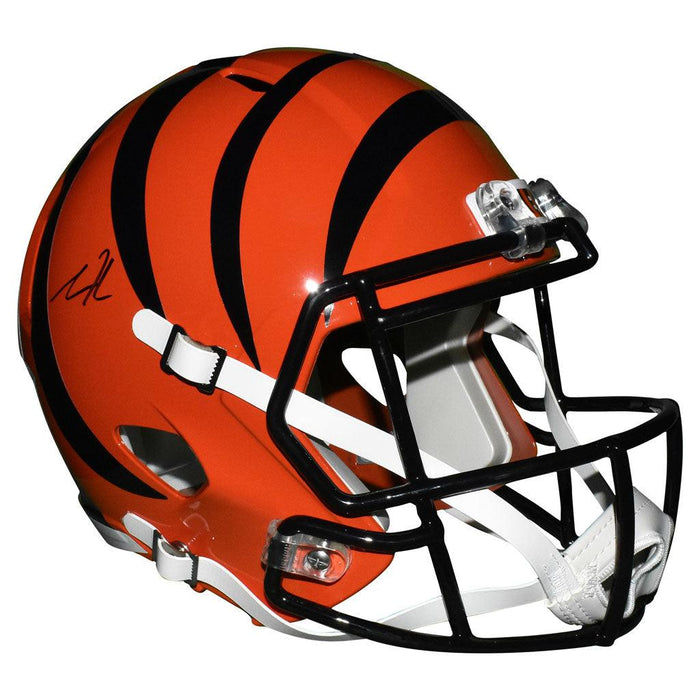 Tee Higgins Signed Cincinnati Bengals Speed Full-Size Replica Orange Football Helmet (JSA) - RSA