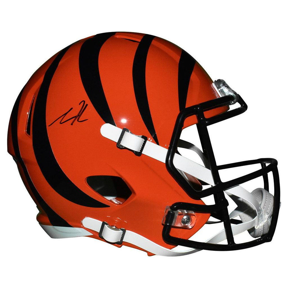 Tee Higgins Signed Cincinnati Bengals Speed Full-Size Replica Orange Football Helmet (JSA) - RSA