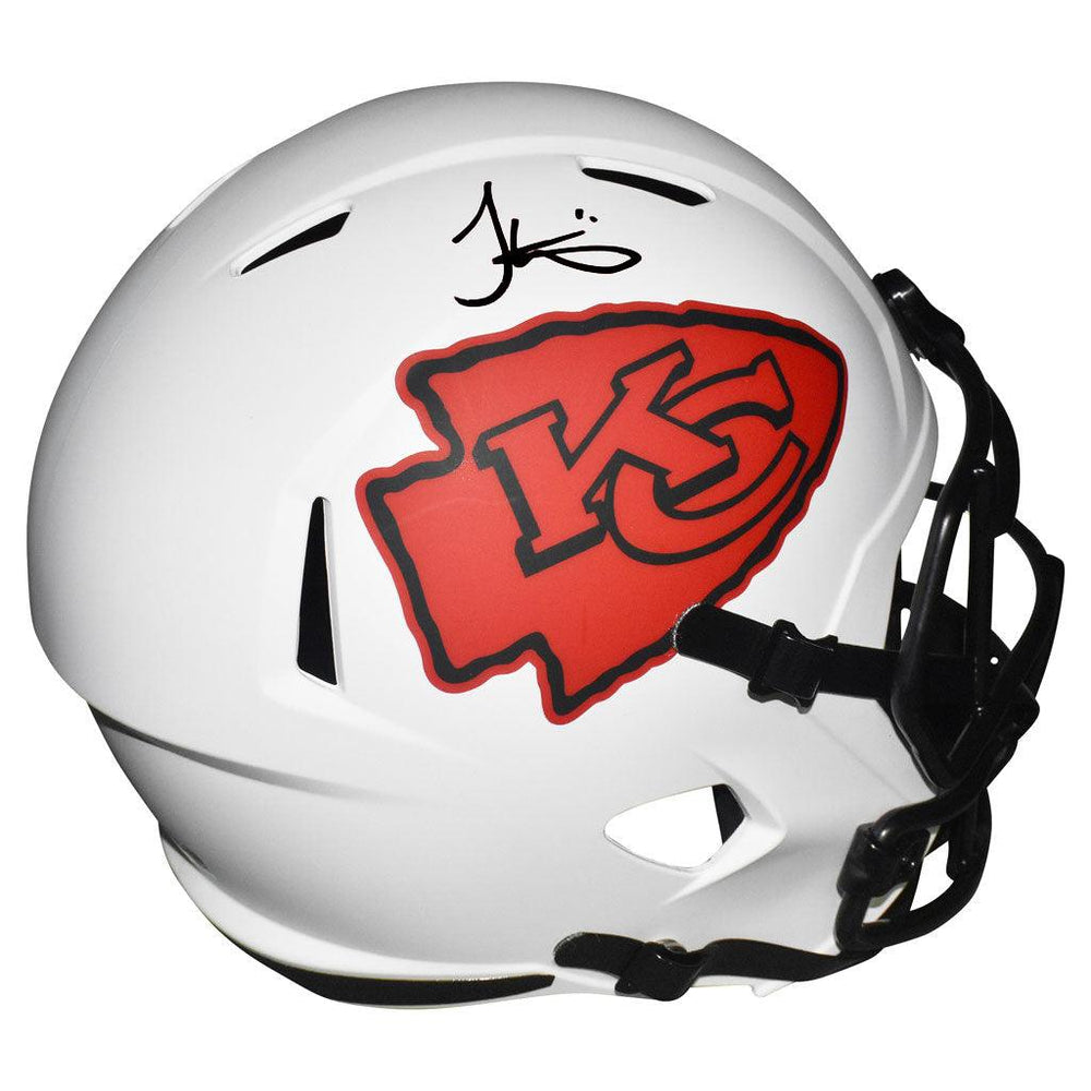 Tyreek Hill Signed Kansas City Chiefs Lunar Speed Full-Size Replica Football Helmet Black Ink (Beckett) - RSA