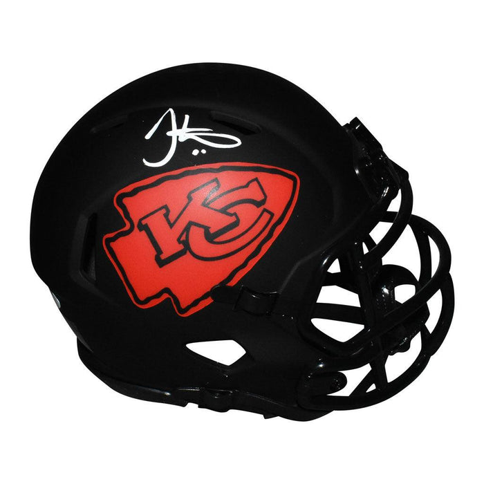 Tyreek Hill Signed White Ink Kansas City Chiefs Eclipse Speed Mini Replica Football Helmet (Beckett) - RSA