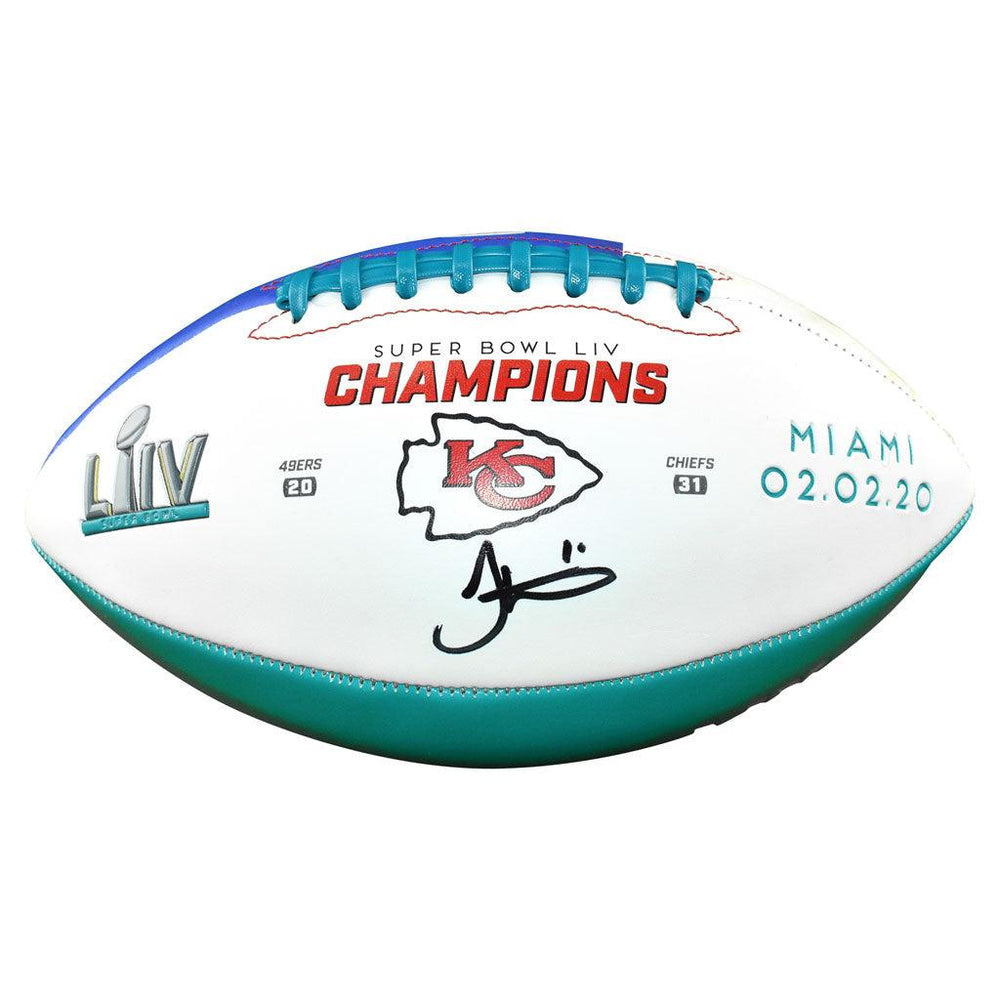 Tyreek Hill Signed Kansas City Chiefs Super Bowl LIV Champions Football (JSA) - RSA