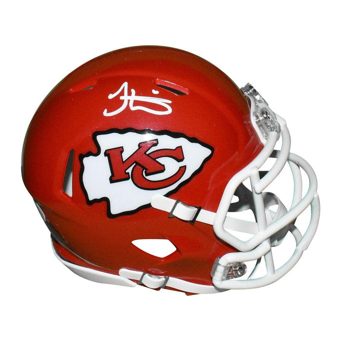 Tyreek Hill Autographed Kansas City Chiefs Speed Mini Football Helmet (JSA) - RSA