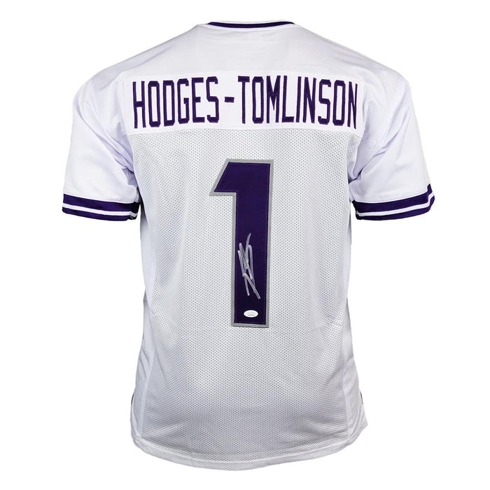Trevius Hodges-Tomlinson Signed TCU College White Football Jersey (JSA) - RSA