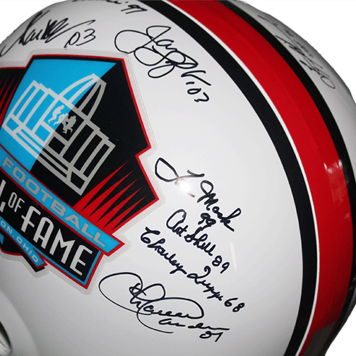 NFL Hall of Fame 19 Signature Replica Full-Size Football Helmet (JSA Certified) Aikman, Largent, Sayers, Allen, and More! - RSA
