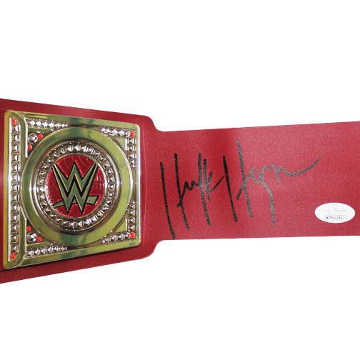 Hulk Hogan Autographed Championship Pro Wrestling Belt (JSA) Red - RSA