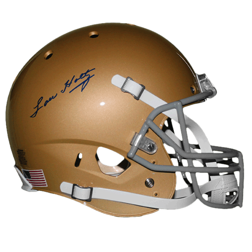 Lou Holtz Autographed Notre Dame Full Size Football Helmet (JSA) - RSA