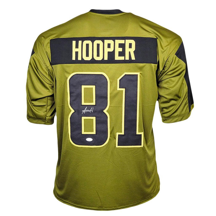 Austin Hooper Signed Tennessee Green Camo Football Jersey (JSA) - RSA