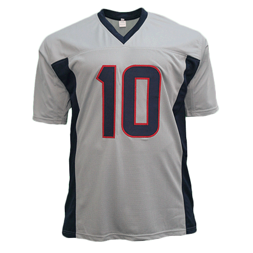 DeAndre Hopkins Autographed Pro Style Football Jersey Grey (JSA) - RSA