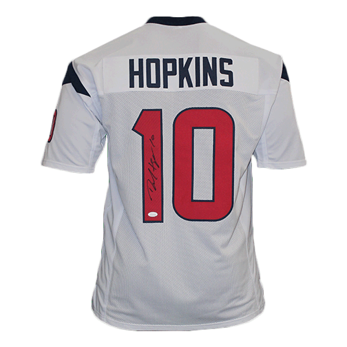 DeAndre Hopkins Pro Style Autographed Football Jersey White (JSA) - RSA