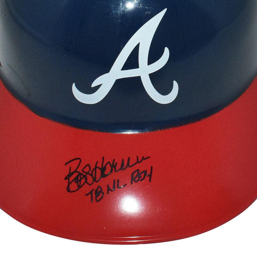 Bob Horner Signed 78 NL ROY Inscription Atlanta Braves Souvenir MLB Baseball Batting Helmet (JSA) - RSA