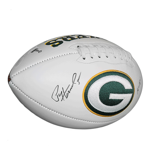 Paul Hornung Green Bay Packers Autographed Full Size Logo Football (JSA) HOF Inscription - RSA