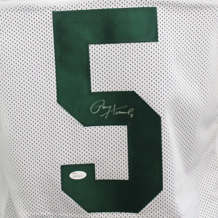 Paul Hornung Autographed Football Special Edition STAT Jersey White (JSA) - RSA