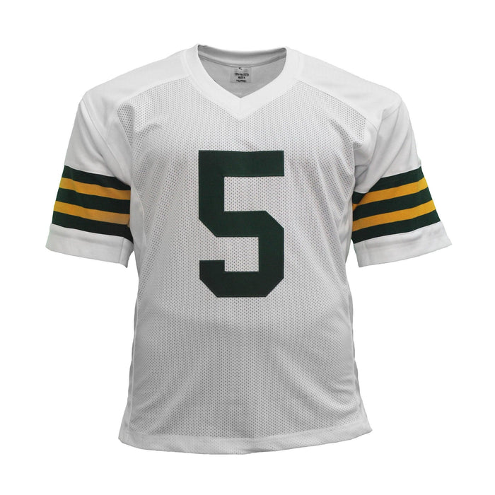 Paul Hornung Autographed Football Special Edition STAT Jersey White (JSA) - RSA