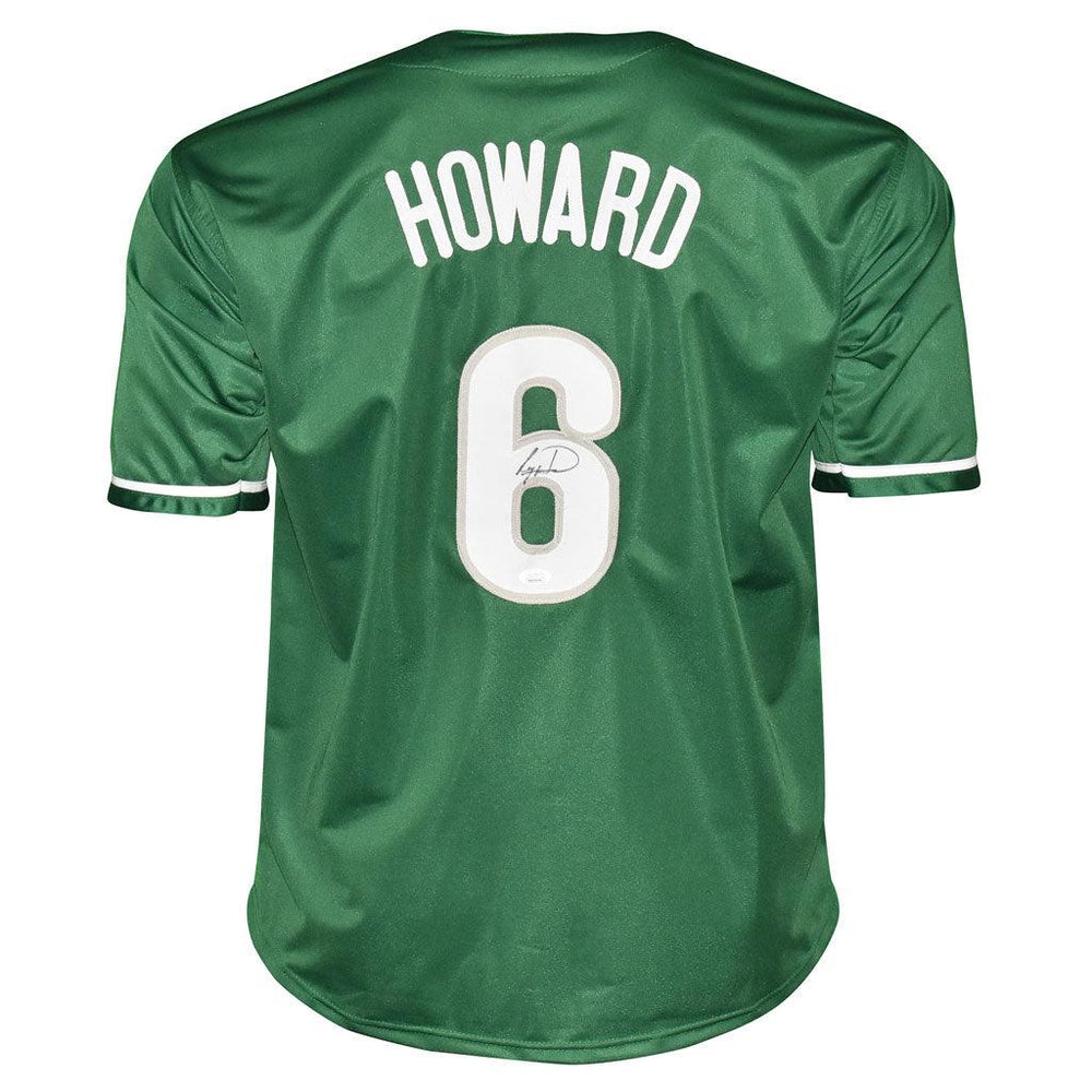 Ryan Howard Signed Philadelphia Green Baseball Jersey (JSA) - RSA