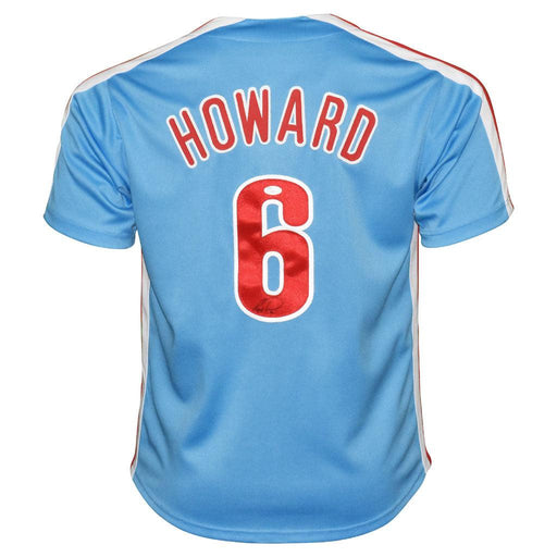Ryan Howard Signed Philadelphia Blue Baseball Jersey (JSA) - RSA