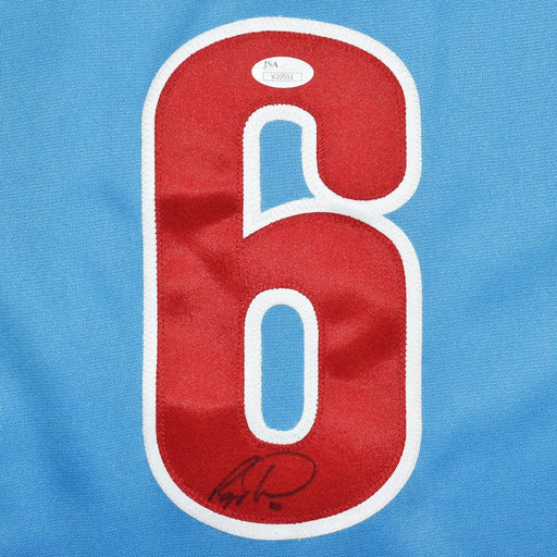 Ryan Howard Signed Philadelphia Blue Baseball Jersey (JSA) - RSA
