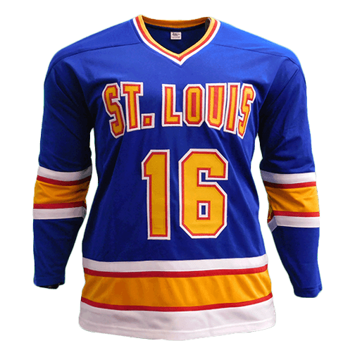 Brett Hull Autographed St. Louis Pro Style Hockey Jersey Blue (JSA) - RSA
