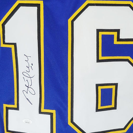 Brett Hull Signed St. Louis Modern Blue Hockey Jersey (Beckett) - RSA