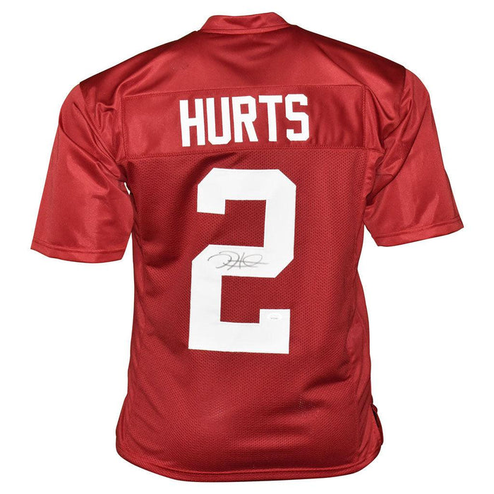 Jalen Hurts Signed College Red Football Jersey (JSA) - RSA