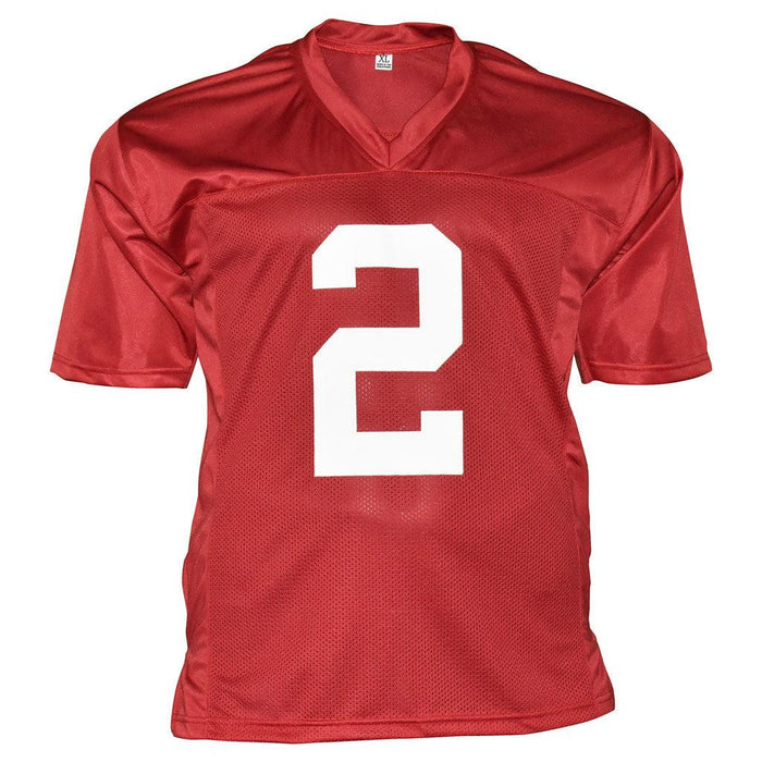 Jalen Hurts Signed College Red Football Jersey (JSA) - RSA