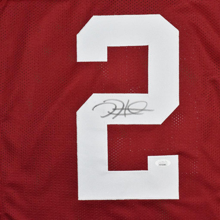 Jalen Hurts Signed College Red Football Jersey (JSA) - RSA