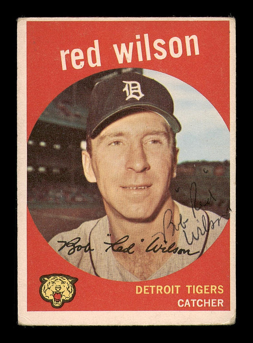 Bob "Red" Wilson Autographed 1959 Topps Card #24 Detroit Tigers SKU #182921 - RSA