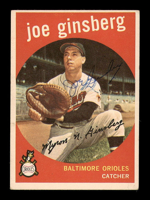 Joe Ginsberg Autographed 1959 Topps Card #66 Baltimore Orioles SKU #182926 - RSA