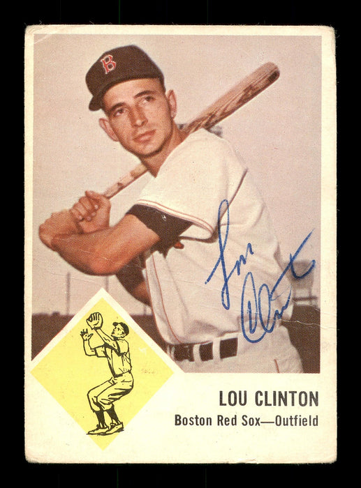 Lou Clinton Autographed 1963 Fleer Card #6 Boston Red Sox SKU #171422 - RSA