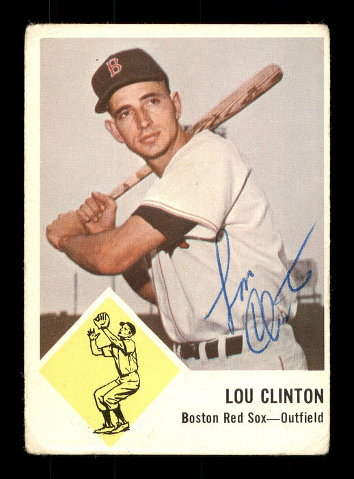 Lou Clinton Autographed 1963 Fleer Card #6 Boston Red Sox SKU #171423 - RSA