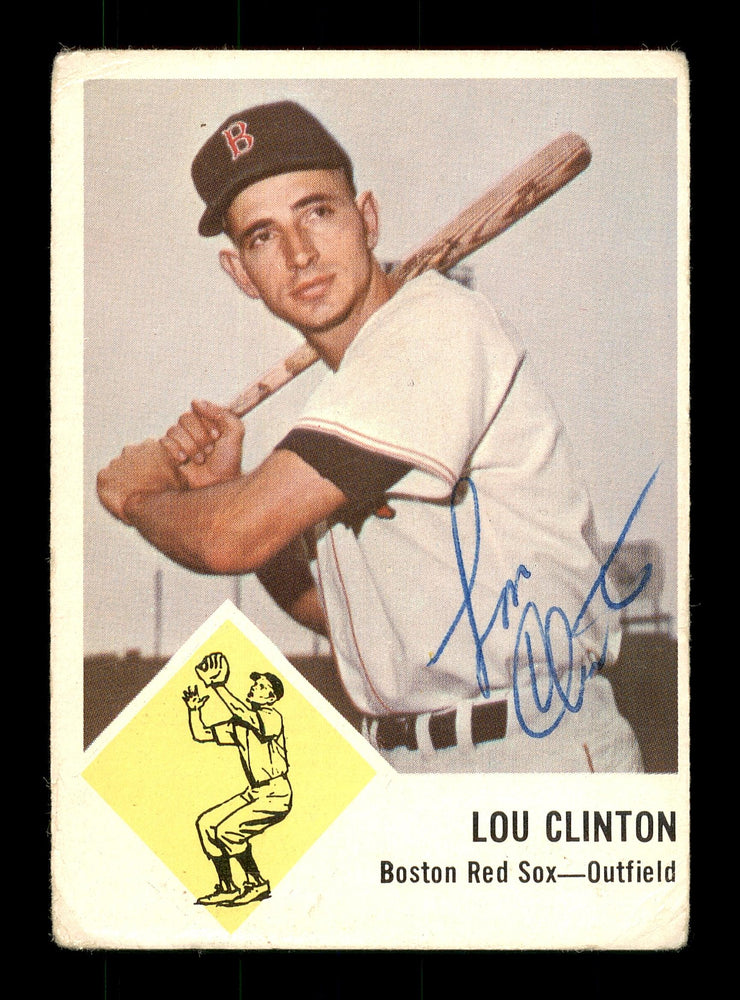 Lou Clinton Autographed 1963 Fleer Card #6 Boston Red Sox SKU #171423 - RSA