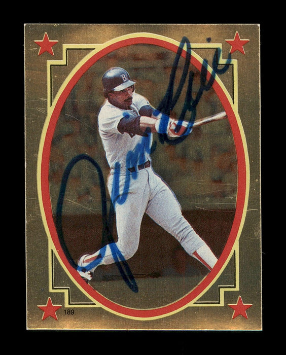 Jim Rice Autographed 1984 Topps Sticker Card #189 Boston Red Sox SKU #178446 - RSA