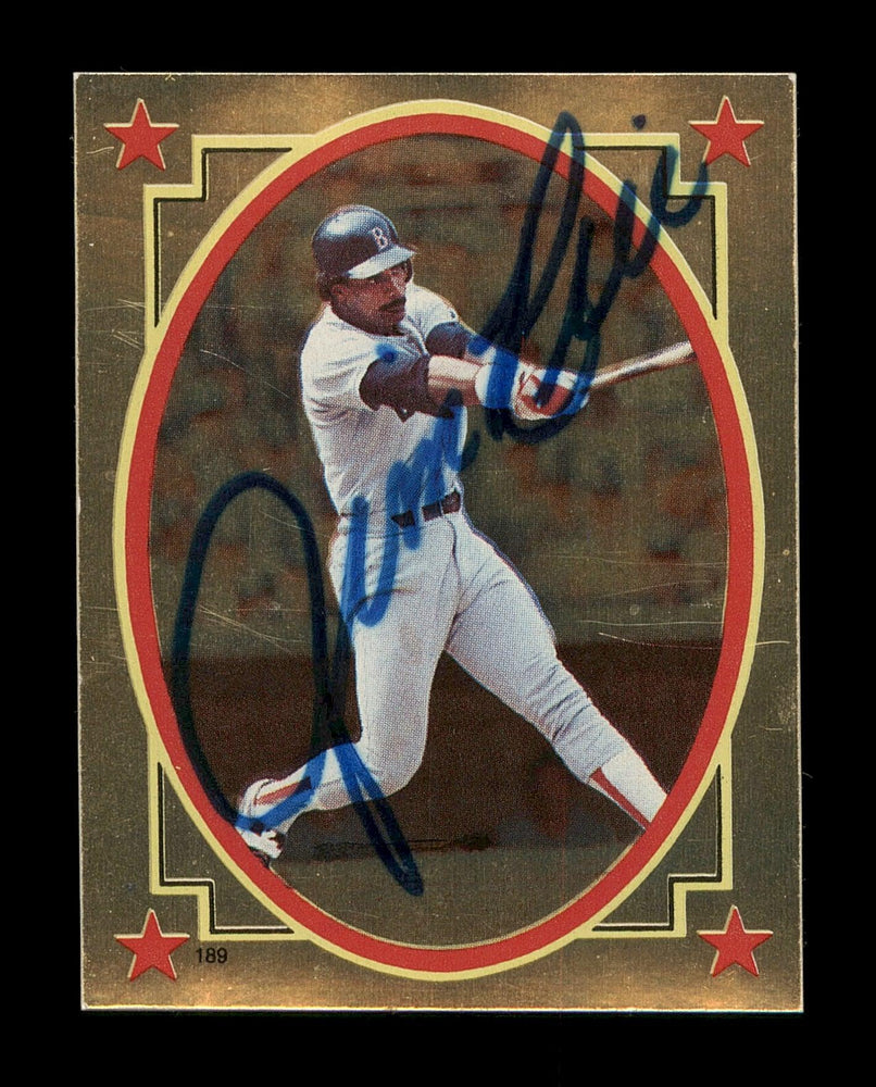 Jim Rice Autographed 1984 Topps Sticker Card #189 Boston Red Sox SKU #178446 - RSA