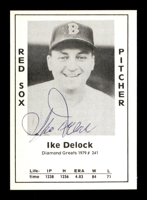 Ivan Delock Autographed 1979 Diamond Greats Card #241 Boston Red Sox SKU #171459 - RSA