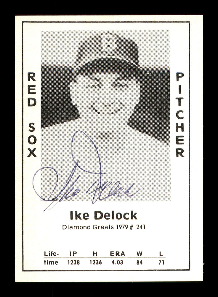 Ivan Delock Autographed 1979 Diamond Greats Card #241 Boston Red Sox SKU #171459 - RSA