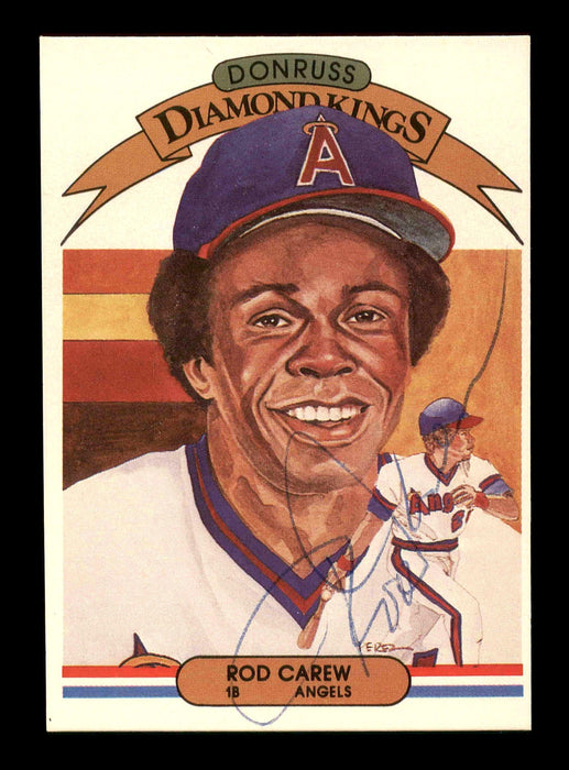 Rod Carew Autographed 1982 Donruss Diamond King Card #8 California Angels SKU #178480 - RSA
