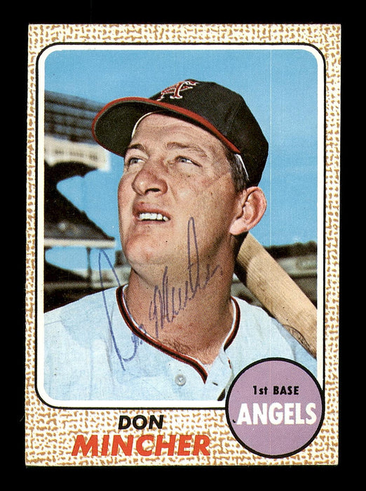 Don Mincher Autographed 1968 Topps Card #75 California Angels SKU #183075 - RSA