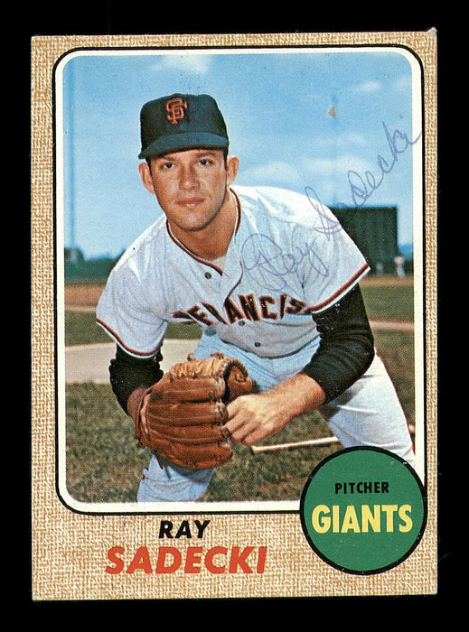 Ray Sadecki Autographed 1968 Topps Card #494 San Francisco Giants SKU #183086 - RSA