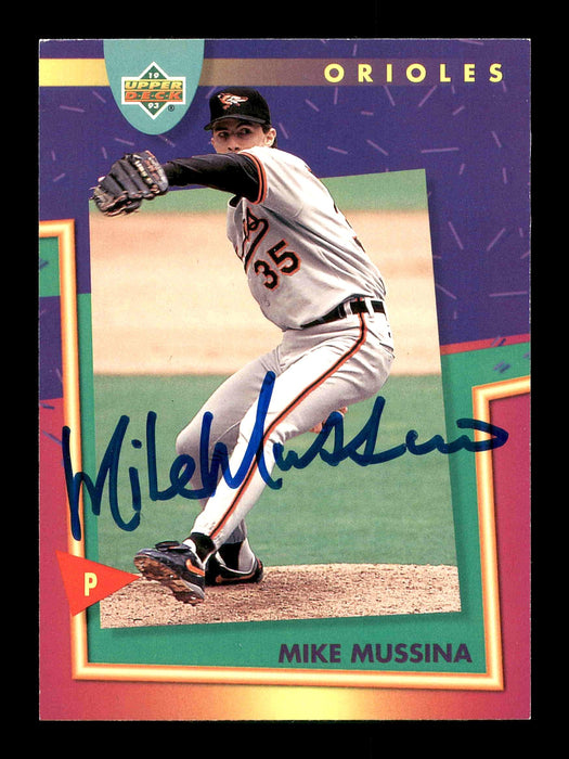 Mike Mussina Autographed 1993 Upper Deck Fun Packs Card #134 Baltimore Orioles SKU #178529 - RSA