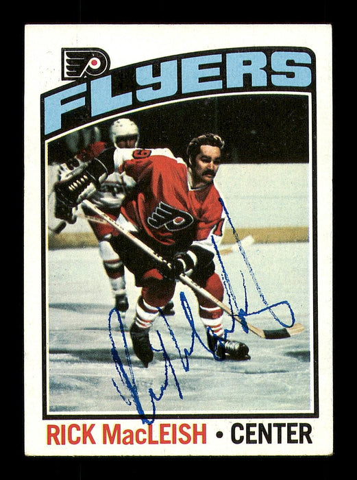 Rick MacLeish Autographed 1976-77 Topps Card #121 Philadelphia Flyers SKU #183132 - RSA