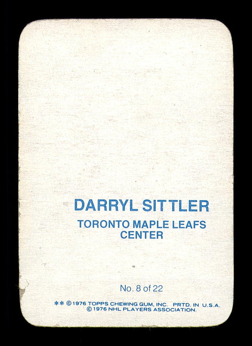 Darryl Sittler Autographed 1976-77 Topps Glossy Card #8 Toronto Maple Leafs SKU #183185 - RSA