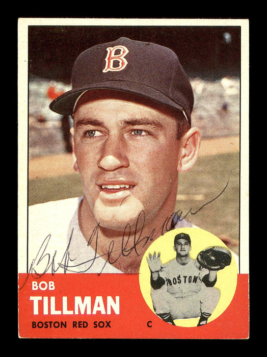 Bob Tillman Autographed 1960 Topps Card #384 Boston Red Sox SKU #178648 - RSA