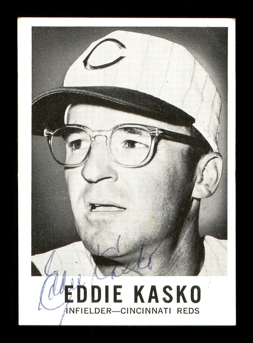 Eddie Kasko Autographed 1960 Leaf Card #9 Cincinnati Reds SKU #171677 - RSA