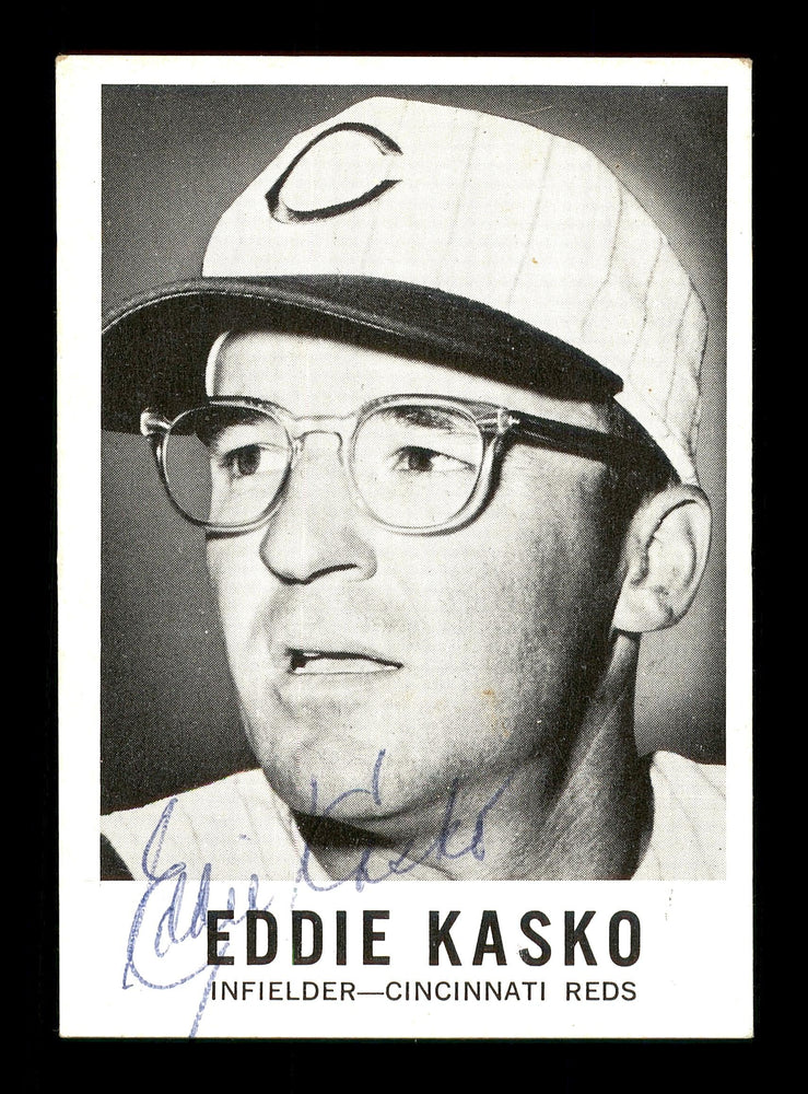 Eddie Kasko Autographed 1960 Leaf Card #9 Cincinnati Reds SKU #171677 - RSA